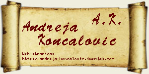 Andreja Končalović vizit kartica